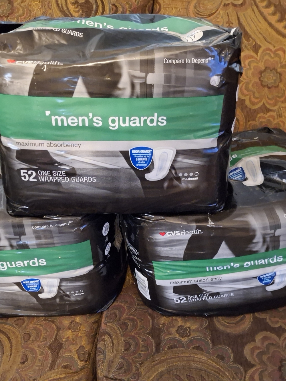 #3 CVS Health Men's Guards Maximum Absorbency Incontinence Pads - Green